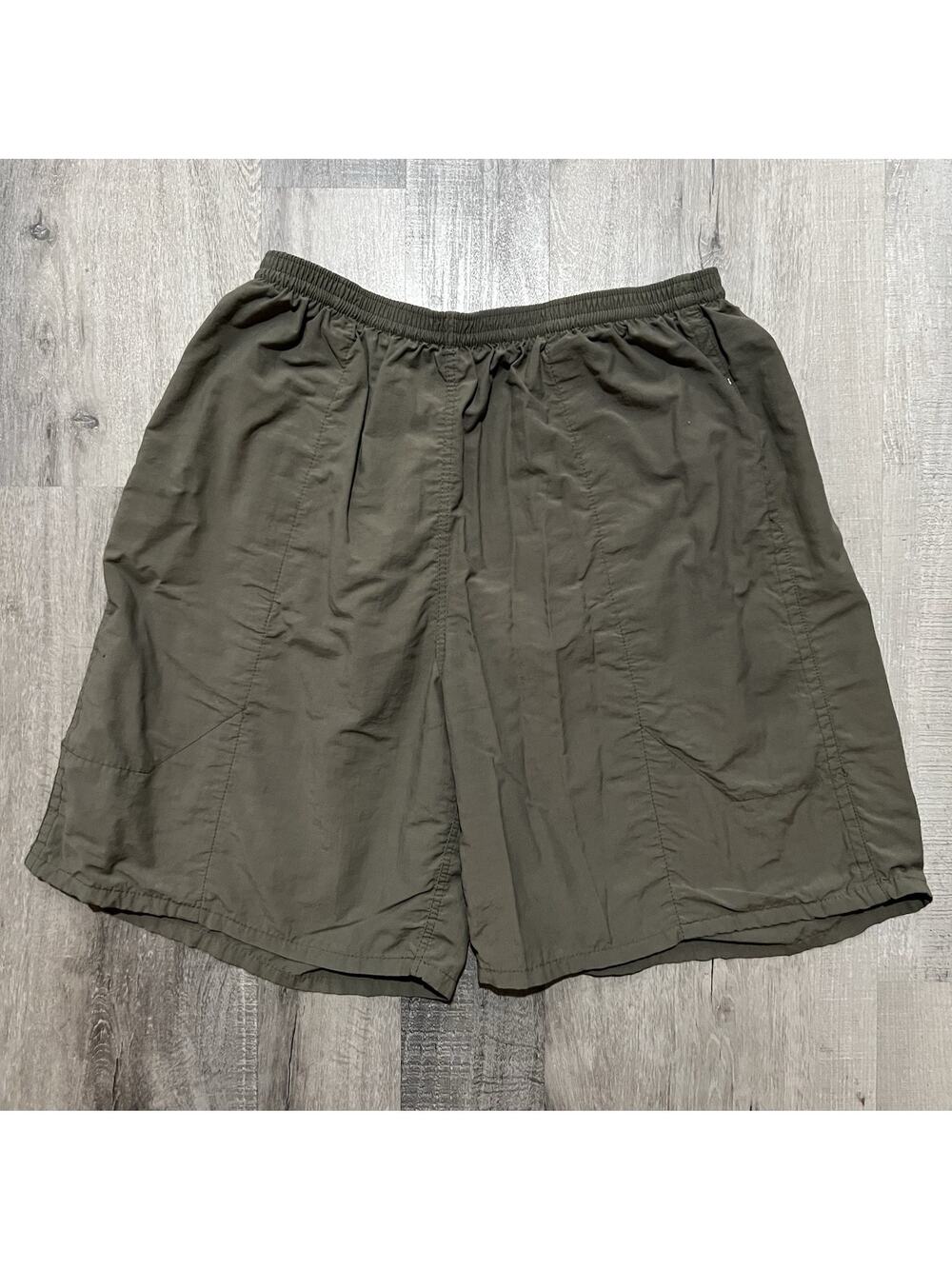 Patagonia Vintage Board Shorts Size 30 Green Surf Swim Nylon Mesh Lined Outdoor